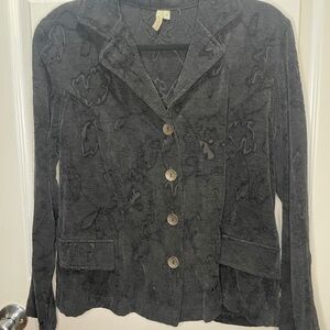 Black  Floral Women's Blazer